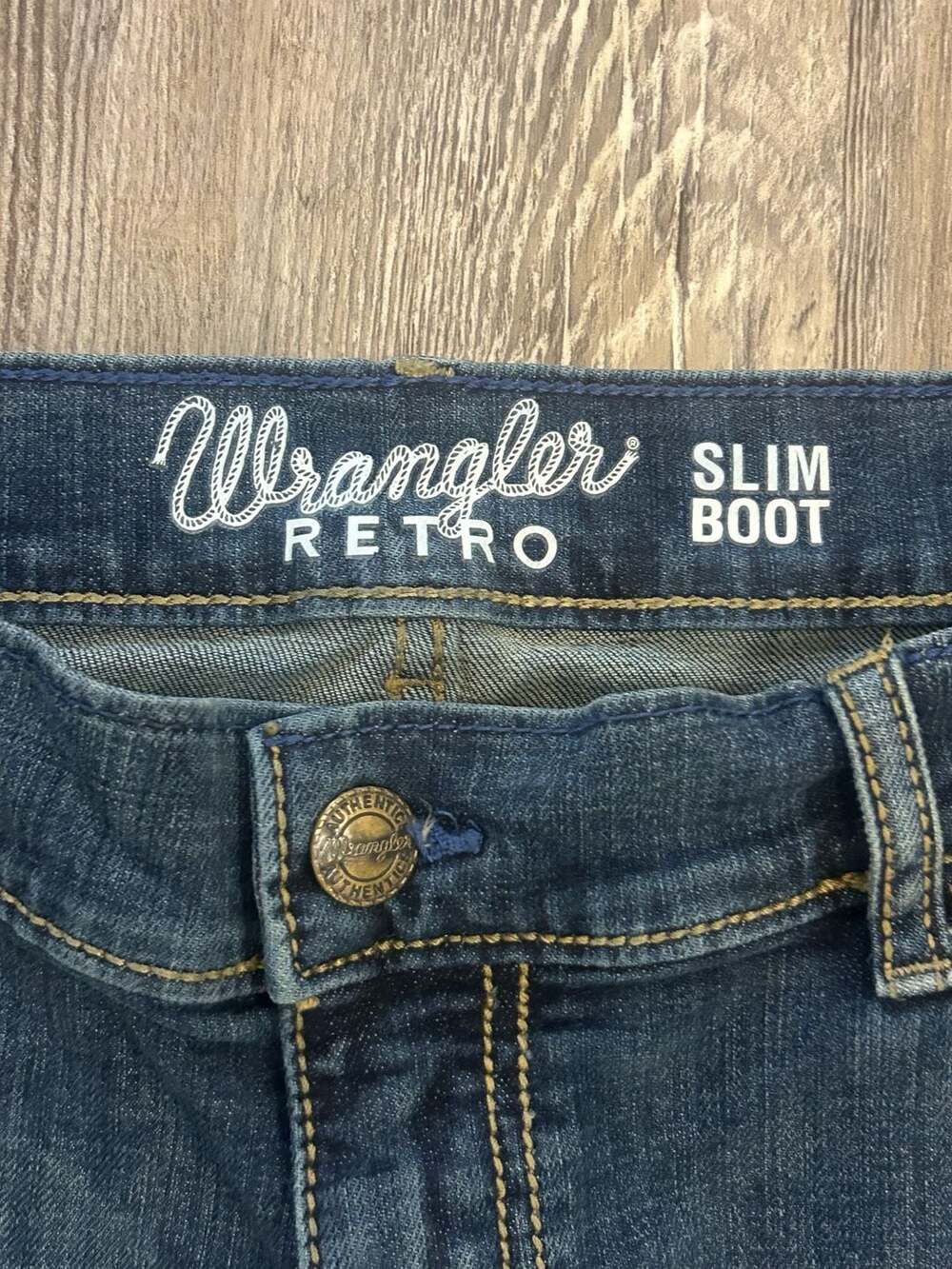 Wrangler Retro Slim Boot Cut Denim Jeans 36x32 - Picture 2 of 9